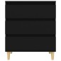 vidaXL Aparador de madera contrachapada negro 60x35x70 cm