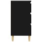 vidaXL Aparador de madera contrachapada negro 60x35x70 cm