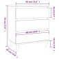 vidaXL Aparador de madera contrachapada negro 60x35x70 cm