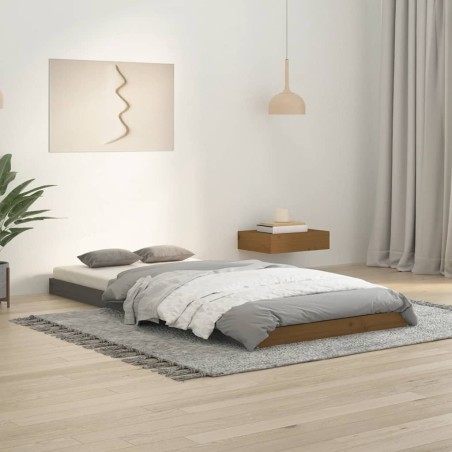 vidaXL Estructura de cama madera maciza pino marrón miel 90x200 cm