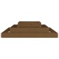 vidaXL Jardinera madera maciza de pino marrón miel 110x110x27 cm vidaXL Jardinera madera maciza de pino marrón miel 110x110x27 cm