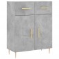 vidaXL Aparador alto madera contrachapada gris hormigón 69,5x34x180 cm vidaXL Aparador alto madera contrachapada gris hormigón 69,5x34x180 cm