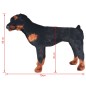 vidaXL Perro rottweiler de peluche de pie negro y marrón XXL vidaXL Perro rottweiler de peluche de pie negro y marrón XXL