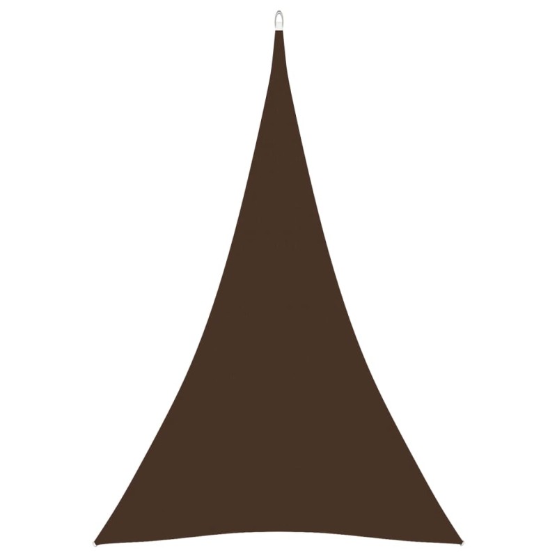 vidaXL Toldo de vela triangular tela Oxford marrón 3x4x4 m