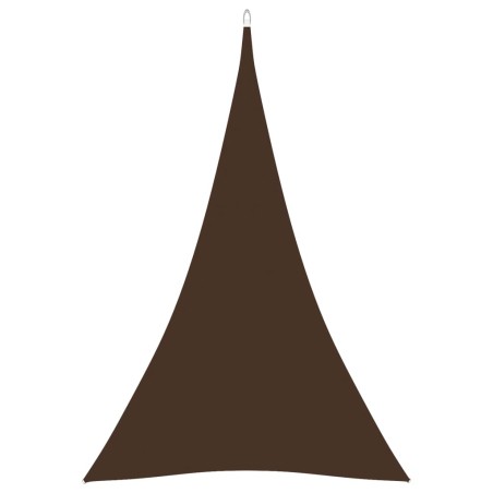 vidaXL Toldo de vela triangular tela Oxford marrón 3x4x4 m