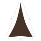vidaXL Toldo de vela triangular tela Oxford marrón 3x4x4 m