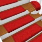 vidaXL Alfombrillas de escalera 10 unidades rojo 65x21x4 cm vidaXL Alfombrillas de escalera 10 unidades rojo 65x21x4 cm
