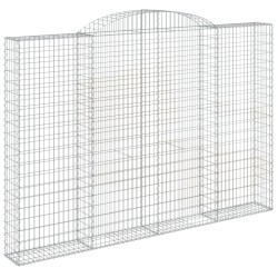 vidaXL Cesta gaviones forma arco hierro galvanizado 300x30x200/220 cm