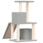 vidaXL Rascador para gatos con postes de sisal gris claro 82 cm vidaXL Rascador para gatos con postes de sisal gris claro 82 cm