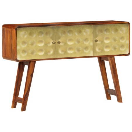vidaXL Aparador de madera maciza de sheesham con dorados 120x30x80 cm