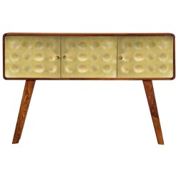 vidaXL Aparador de madera maciza de sheesham con dorados 120x30x80 cm
