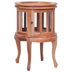 vidaXL Armario vitrina de madera maciza de caoba natural 50x50x76 cm