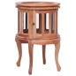 vidaXL Armario vitrina de madera maciza de caoba natural 50x50x76 cm