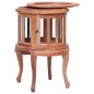 vidaXL Armario vitrina de madera maciza de caoba natural 50x50x76 cm