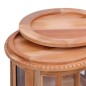 vidaXL Armario vitrina de madera maciza de caoba natural 50x50x76 cm