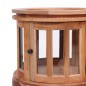 vidaXL Armario vitrina de madera maciza de caoba natural 50x50x76 cm