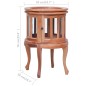 vidaXL Armario vitrina de madera maciza de caoba natural 50x50x76 cm