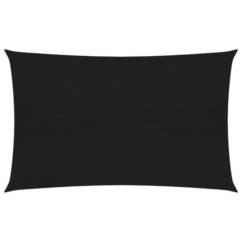 vidaXL Toldo de vela negro HDPE 160 g/m² 2,5x4,5 m vidaXL Toldo de vela negro HDPE 160 g/m² 2,5x4,5 m
