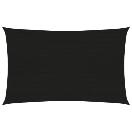 vidaXL Toldo de vela negro HDPE 160 g/m² 2,5x4,5 m