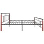 vidaXL Estructura de cama metal y madera maciza de roble 200x200 cm vidaXL Estructura de cama metal y madera maciza de roble 200x200 cm