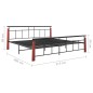 vidaXL Estructura de cama metal y madera maciza de roble 200x200 cm vidaXL Estructura de cama metal y madera maciza de roble 200x200 cm