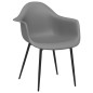 vidaXL Sillas de comedor 4 unidades gris PP vidaXL Sillas de comedor 4 unidades gris PP