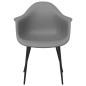 vidaXL Sillas de comedor 4 unidades gris PP vidaXL Sillas de comedor 4 unidades gris PP