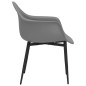 vidaXL Sillas de comedor 4 unidades gris PP vidaXL Sillas de comedor 4 unidades gris PP
