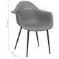 vidaXL Sillas de comedor 4 unidades gris PP vidaXL Sillas de comedor 4 unidades gris PP
