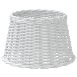 vidaXL Pantalla para lámpara mimbre blanco Ø45x28 cm