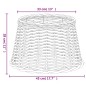 vidaXL Pantalla para lámpara mimbre blanco Ø45x28 cm vidaXL Pantalla para lámpara mimbre blanco Ø45x28 cm