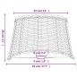 vidaXL Pantalla para lámpara mimbre blanco Ø45x28 cm vidaXL Pantalla para lámpara mimbre blanco Ø45x28 cm