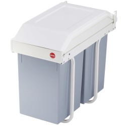 Hailo Papelera de armario Multi-Box Duo tamaño L 2x14 L crema 3659-001