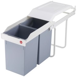 Hailo Papelera de armario Multi-Box Duo tamaño L 2x14 L crema 3659-001