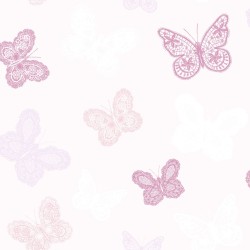 Noordwand Papel de pared Kids @ Home Butterfly rosa