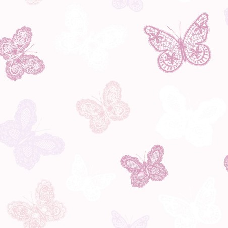 Noordwand Papel de pared Kids @ Home Butterfly rosa