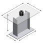 FMD Mesa de comedor gris hormigón 110 cm FMD Mesa de comedor gris hormigón 110 cm