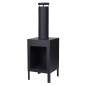 ProGarden Chimenea con tubo negro 100 cm ProGarden Chimenea con tubo negro 100 cm