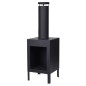 ProGarden Chimenea con tubo negro 100 cm ProGarden Chimenea con tubo negro 100 cm