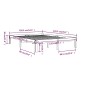 vidaXL Estructura de cama madera maciza doble negra 135x190cm