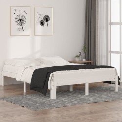 vidaXL Estructura de cama madera maciza de pino king size 150x200 cm