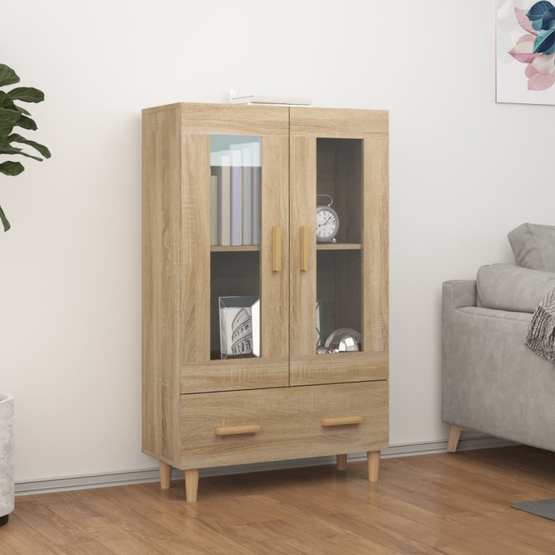 vidaXL Aparador madera contrachapada color roble Sonoma 70x31x115 cm vidaXL Aparador madera contrachapada color roble Sonoma 70x31x115 cm