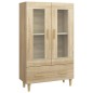 vidaXL Aparador madera contrachapada color roble Sonoma 70x31x115 cm vidaXL Aparador madera contrachapada color roble Sonoma 70x31x115 cm