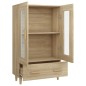 vidaXL Aparador madera contrachapada color roble Sonoma 70x31x115 cm vidaXL Aparador madera contrachapada color roble Sonoma 70x31x115 cm