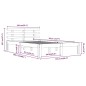 vidaXL Estructura de cama king madera maciza marrón miel 150x200 cm vidaXL Estructura de cama king madera maciza marrón miel 150x200 cm