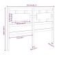 vidaXL Cabecero de cama madera maciza de pino 155,5x4x100 cm vidaXL Cabecero de cama madera maciza de pino 155,5x4x100 cm