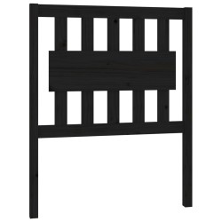 vidaXL Cabecero de cama madera maciza de pino negro 80,5x4x100 cm