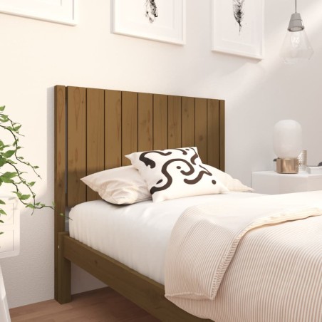 vidaXL Cabecero de cama madera maciza pino marrón miel 105,5x4x100 cm