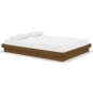 vidaXL Estructura cama matrimonio madera maciza marrón miel 135x190cm vidaXL Estructura cama matrimonio madera maciza marrón miel 135x190cm