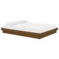 vidaXL Estructura cama matrimonio madera maciza marrón miel 135x190cm vidaXL Estructura cama matrimonio madera maciza marrón miel 135x190cm
